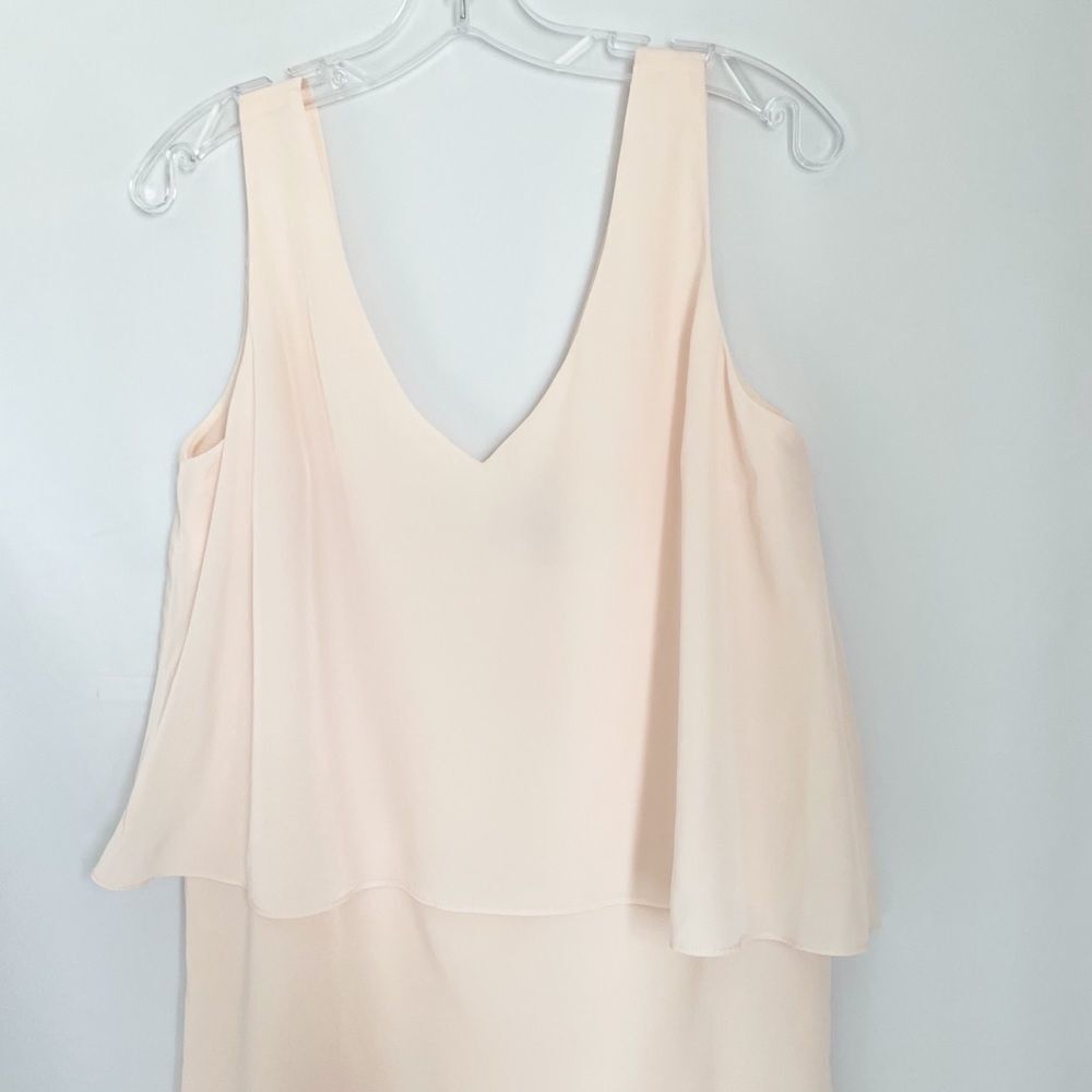 🟢Forever 21 Oversized Layered Blush Pink Top Size S - Picture 2 of 5